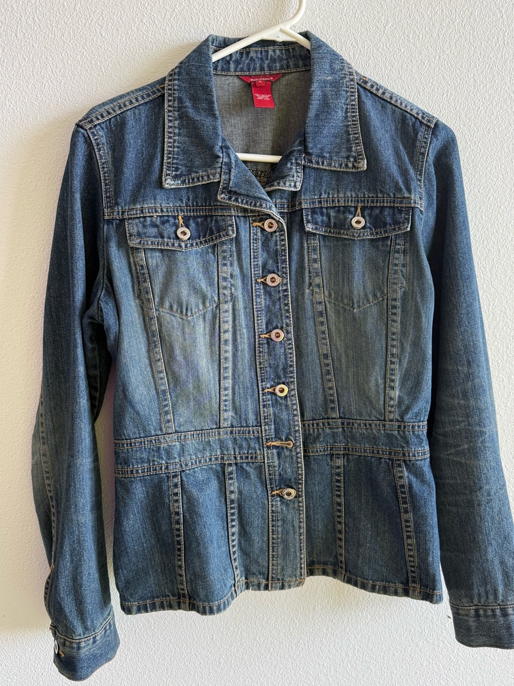 Sundance Denim Button-Front Jacket in Blue Wash